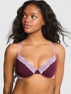 ✨️NWT✨️ PINK Victoria's Secret Wear Everywhere Lightly Lined Bra w/ Lace, 36AA